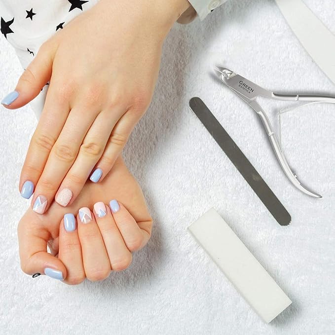 Professional Cuticle Trimmer Nail Cuticle Cutter Stainless Steel Cuticle Nippers with Sharp Blades of Cuticle Remover Clippers Manicure Tools Double Spring - Pedicure Nail Tools (Silve - 4 Pack)