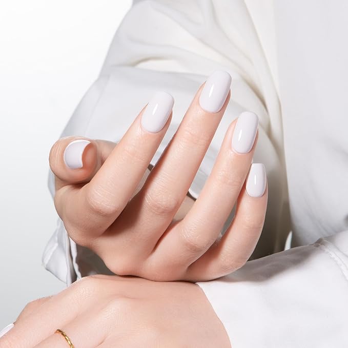 MAYCHAO 15ML Antiquewhite Gel Nail Polish 1Pc Antiquewhite White Green Gel Polish Soak Off UV LED Nail Polish Nail Art Starter Manicure Salon DIY at Home, 0.5 OZ