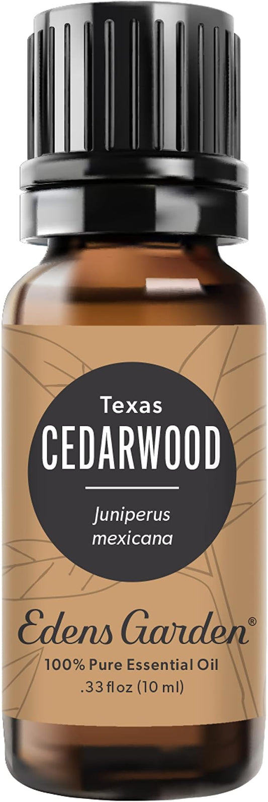 Edens Garden Cedarwood- Texas Essential Oil- 100% Pure Premium Grade, Undiluted, Natural, Therapeutic, Aromatherapy, The Best for Diffuser, Candle, Laundry, Hair 10 ml (.33 fl oz)