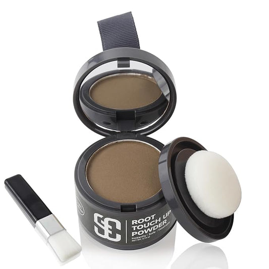 SOVONCARE Instantly Hairline Powder, Hairline Shadow Gray Hair Coverage Touch Up Hair Powder for Thinning Hair for Women Hair Root Touch Up Powder Hair Root Cover Up Conceals Hair Loss Light Coffee