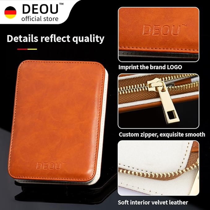 DEOU 13pcs Women Nail Grooming Kit Stainless Steel Professional Manicure Set Nail Care Tools with Luxurious Portable Travel Case Gift