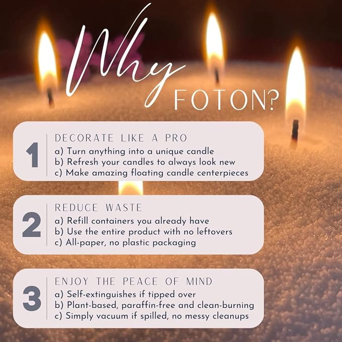 Foton Pearled Candle Le Cube Bundle (4x16oz) – Festive Fir, Misty Monte, Lavender Love & Vanilla Vibe. Refillable, Non-Toxic Pearled Wax Candles with 15 Wicks Each for eco-Luxury Home décor
