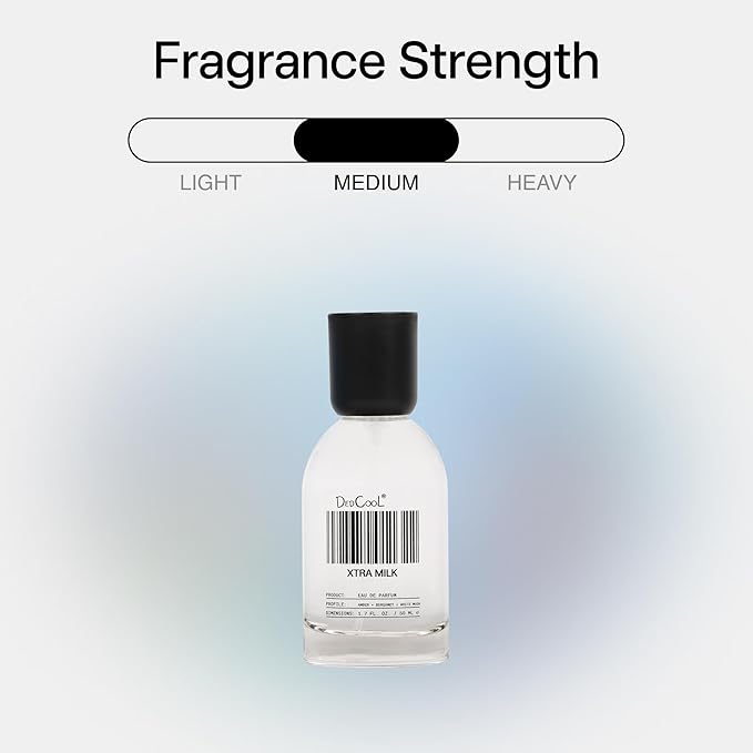 DedCool Eau de Parfum | Xtra Milk | Genderless Luxury Fragrance with Bergamot, White Musk & Amber | Non-Toxic, Vegan | Long Lasting Perfume for Men & Women | Clean, Sophisticated Aroma | 1.7 fl. oz.