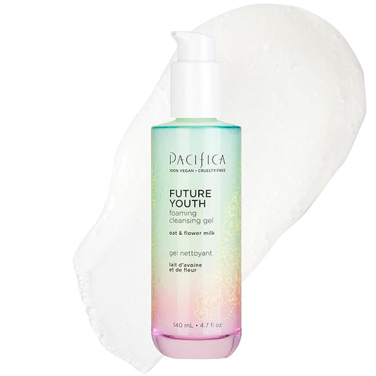 Pacifica Future Youth Foaming Face Wash - Hydrating Anti-Aging Cleansing Gel, Dermatologist Tested Gentle Facial Cleanser, Alcohol-Free Vegan Formula for All Skin Types Clean Beauty Cruelty-Free 4.7oz