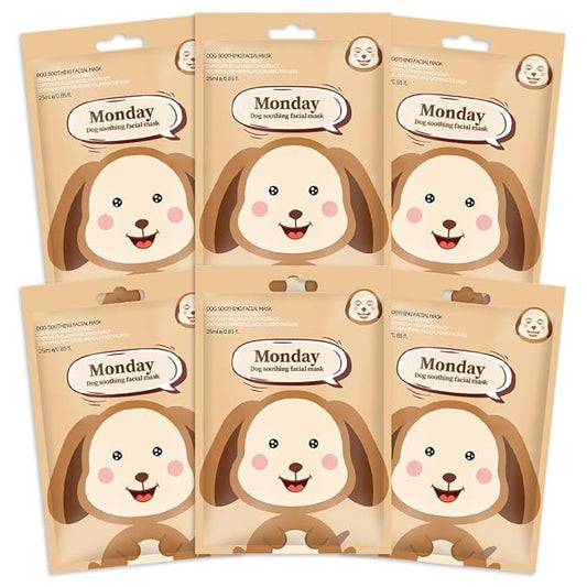 Kaely 6 Pack Animal Character Sheet Masks, Face Masks for Kids Teens Skin Care, Korean Soothe Facial Mask for All Skin Types, Girls Night Skincare Spa Party, Birthday Gifts for Women Men, Set01