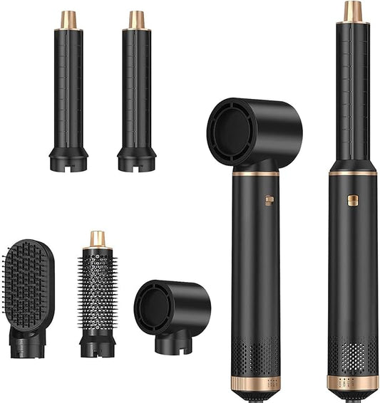 5 in 1 Hair Styler & Hair Dryer Brush, Low-Speed Negative Ionic Air Styler Drying, Multi Hair Styler, Professional Blow Dryer Brush for Curling Volumizing Straightening Styling