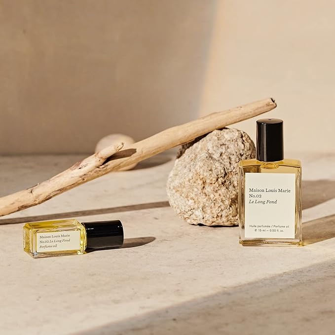 Maison Louis Marie - No.02 Le Long Fond Natural Roll-On Perfume Oil Sample | Luxury Clean Beauty + Non-Toxic Fragrance (0.1 fl oz | 3 ml)