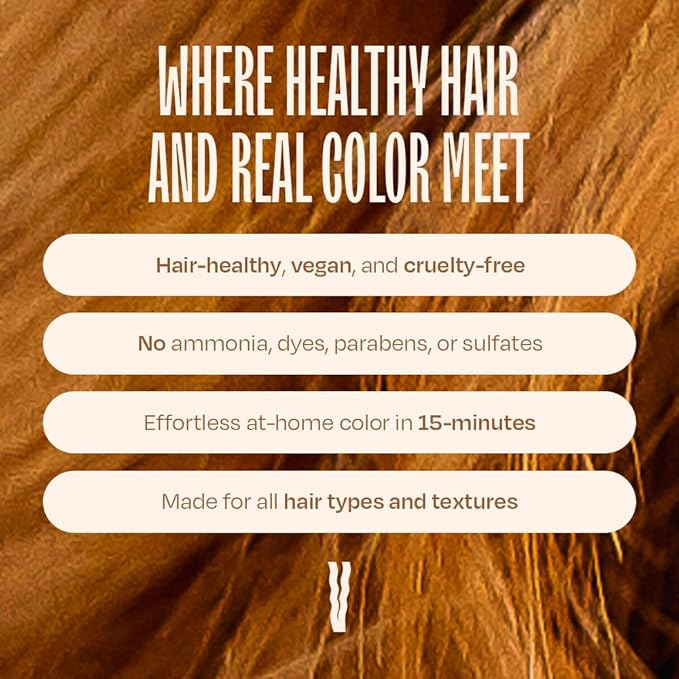 Overtone Daily Color Depositing Conditioner, Golden Brown, 8 oz, Hydrating, Damage-Free Temporary Hair Color for All Hair Types with Shea Butter & Coconut Oil, Vegan & Cruelty-Free