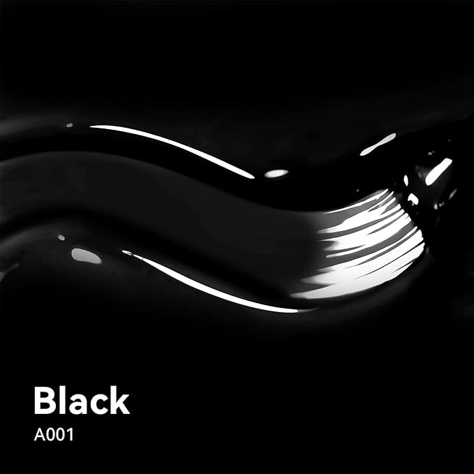 MAYCHAO 15ML Black Gel Nail Polish 1Pc Pure Black Nail Polish Soak Off UV LED Nail Gel Polish Nail Art Starter Manicure Salon DIY at Home, 0.5 OZ