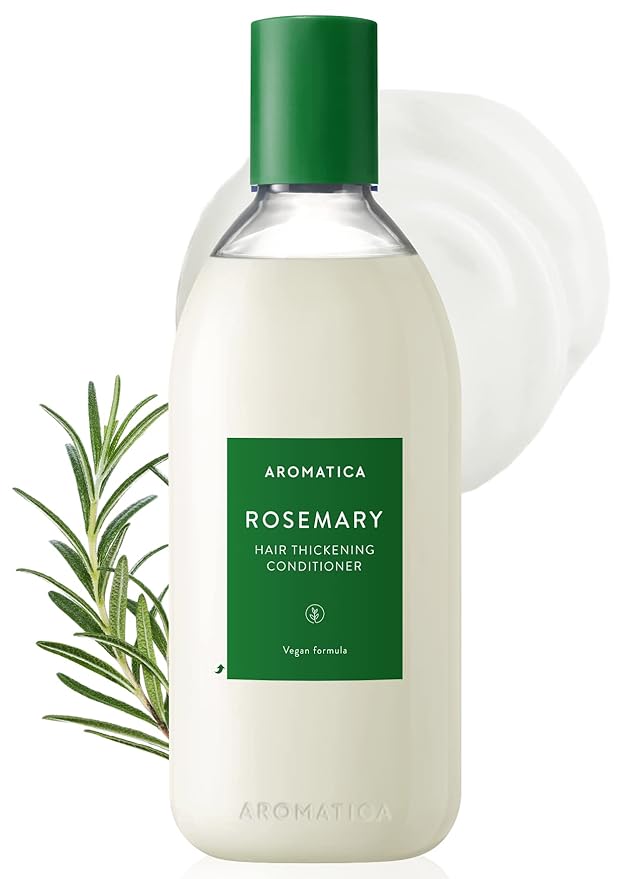 AROMATICA Rosemary Hair Thickening Conditioner 13.53oz/400ml, Vegan Hair Conditioner for damaged hair and dry hair - Moisturizing Conditioner For Men and Women