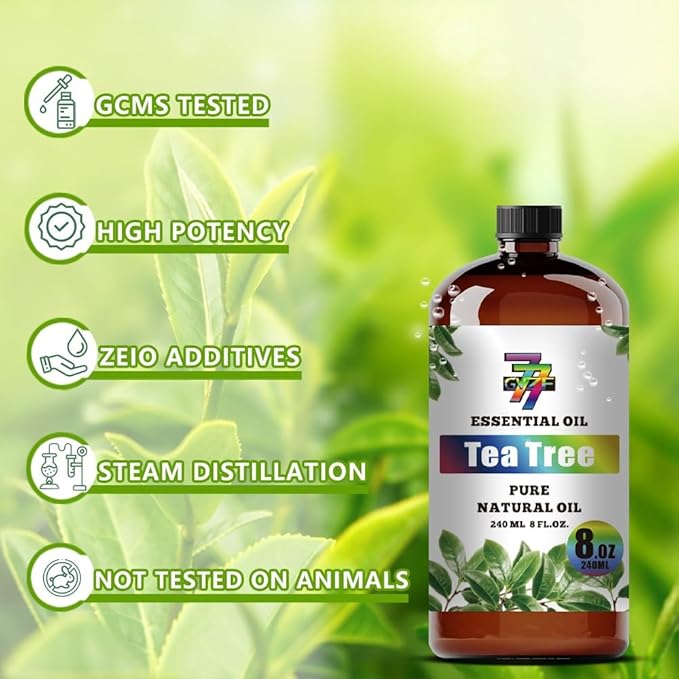 Tea Tree Essential Oil (8 oz / 240 ml) – Tea Tree Oils for diffusers, humidifiers, Home Baths, Cleaning Products, Yoga, DIY Soaps and DIY Scented Candles