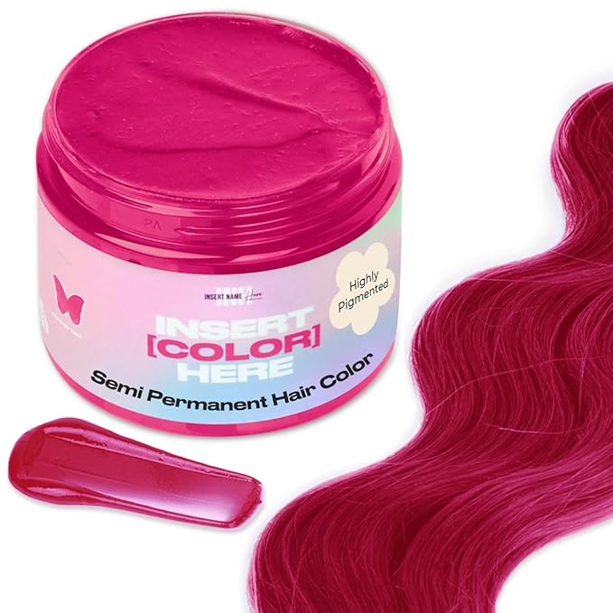 INH Semi Permanent Hair Color | Color Depositing Conditioner | Pink Hair Dye | No Bleach, No Peroxide Temporary Flamingo Topaz Tint for Women, Men | Vegan, Ammonia Free, Sulfate Free, Ready to Use 6oz