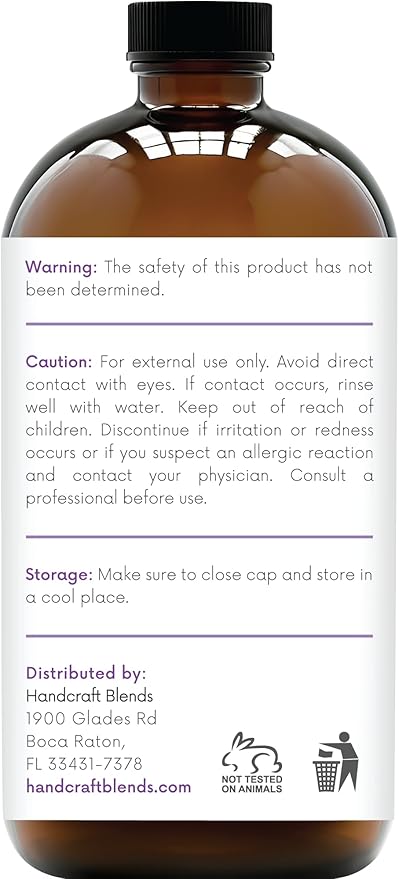 Handcraft Blends Lavender Essential Oil in Glass Bottle – Huge 16 Fl Oz – 100% Pure and Natural – Premium Grade Oil for Diffuser and Aromatherapy, Skin, Massage, Candle and Soap Making Fragrance