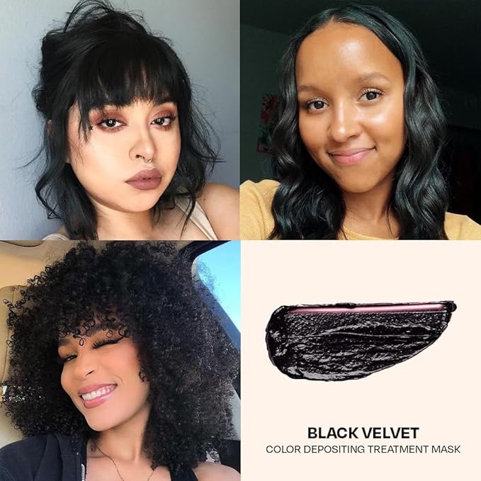 Overtone Daily Color Depositing Conditioner, Black Velvet, 4.5 oz, Hydrating, Damage-Free Temporary Hair Color for All Hair Types with Shea Butter & Coconut Oil, Vegan & Cruelty-Free