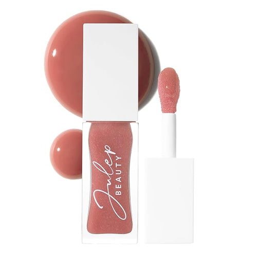 Julep So Plush Glossy Lip Oil – Hydrating Lip Tint with Apricot, Avocado & Jojoba Oils – Non-Sticky Shine, Moisturizing Lip Gloss for Soft, Nourished Lips – Vegan & Cruelty-Free (02 Soft Mauve)