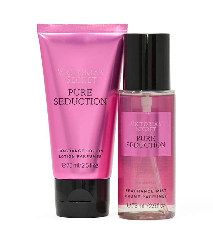 Victoria's Secret Pure Seduction Mini Fragrance Duo Gift Set, Notes of Juiced Plum and Crushed Freesia