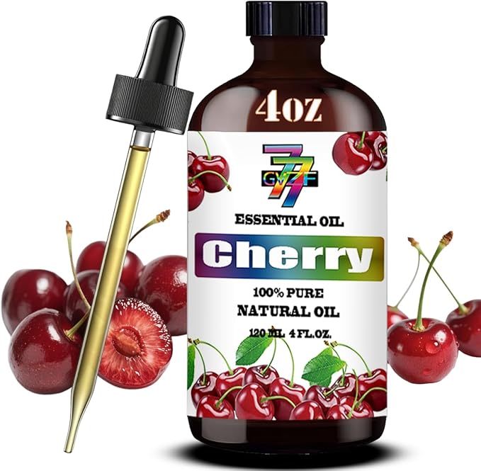 Pure Cherry Essential Oil (4 oz) - Natural Aromatherapy Scent for Diffusers, Humidifiers, DIY Candles, Soap Making, Bath & Home Fragrance