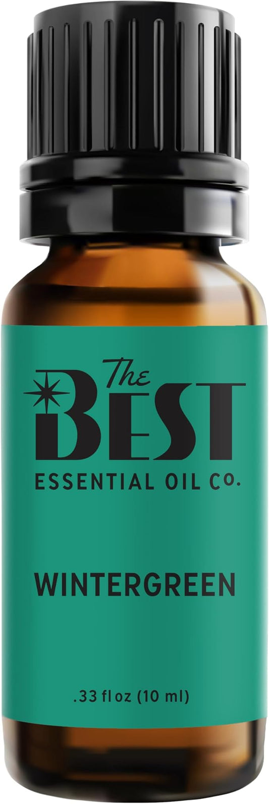 The Best Wintergreen Essential Oil- Premium Grade- 100% Pure & Natural for Aromatherapy, Diffuser, Spa, Massage, Air Freshener- 10 ml (.33 fl oz)