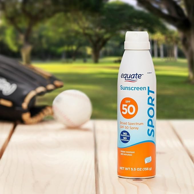 Equate Sunscreen SPF 50- Sport Broad Spectrum Spray (pack of 1), Set By Basket Goods