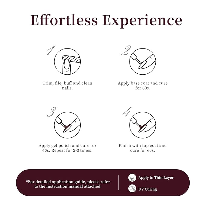 MAYCHAO 15ML Gel Nail Polish 1Pc Dark Red Gel Polish Soak Off UV LED Nail Polish Nail Art Starter Manicure Salon DIY at Home, 0.5 OZ