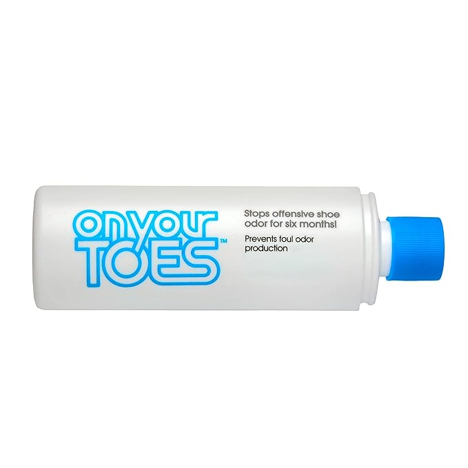 On Your Toes Natural Foot and Shoe Odor Eliminator –Shoe Deodorizer with Body Powder to Neutralize Smelly Odors – Long-Lasting, Fast-Acting Foot Powder for Kids and Adults (4 Pack)