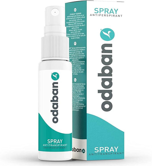 Odaban Antiperspirant Spray, Clinical Strength Aluminium Chloride Strong Antiperspirant Hyperhidrosis Treatment for Excessive Sweating, Fragrance-free