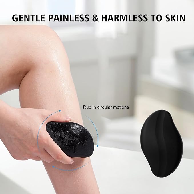 Hair Remover Eraser, Reusable Crystal Hair Remover, Magic Painless Exfoliation Beauty Tools, Portable Travel Body Hair Removal Tool, Hair Eraser for Back Arms Legs(2pcs)