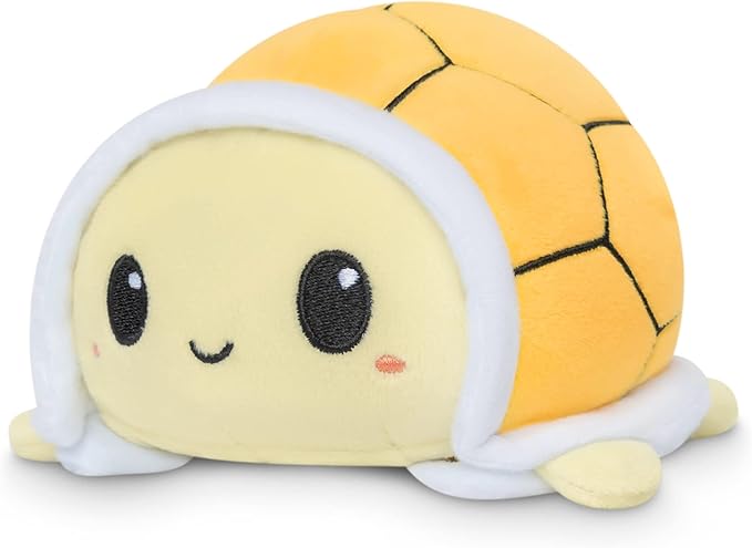 TeeTurtle - The Original Reversible Turtle Plushie - Cute Sensory Fidget Stuffed Animals That Show Your Mood- Lemons + Flowers
