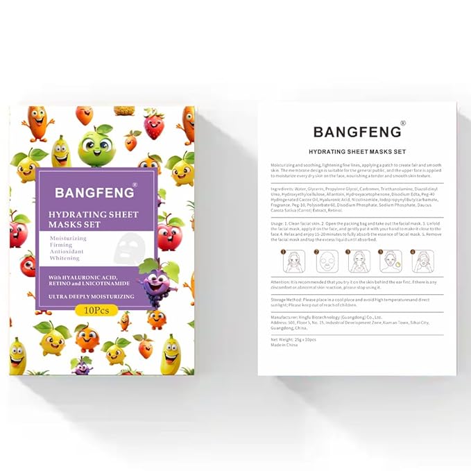 10 Pack Fruit Face Masks for Kids – Ultimate Spa Day Kit for Girls Ages 8-12, Adorable Natural Facial Masks, Party Favors & DIY Spa Kit, Creative, Fun, Nourishing Self-Care Experiences