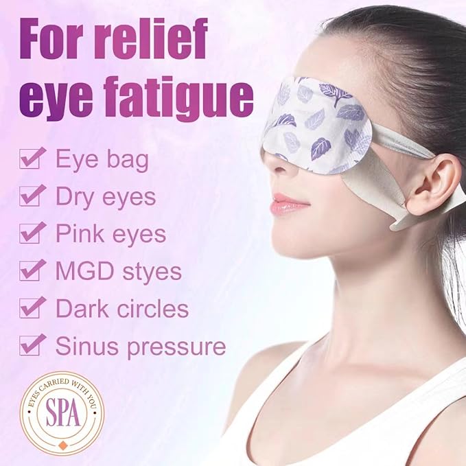 18 Packs Steam Eye Mask for Dry Eyes Self Heating Masks Cornea Care Rest Disposable SPA Warm Compress,Eye Mask for Sleep,Stye Eye Treatment,Reduce Eye Fatigue Travel Essentials(Unscented)