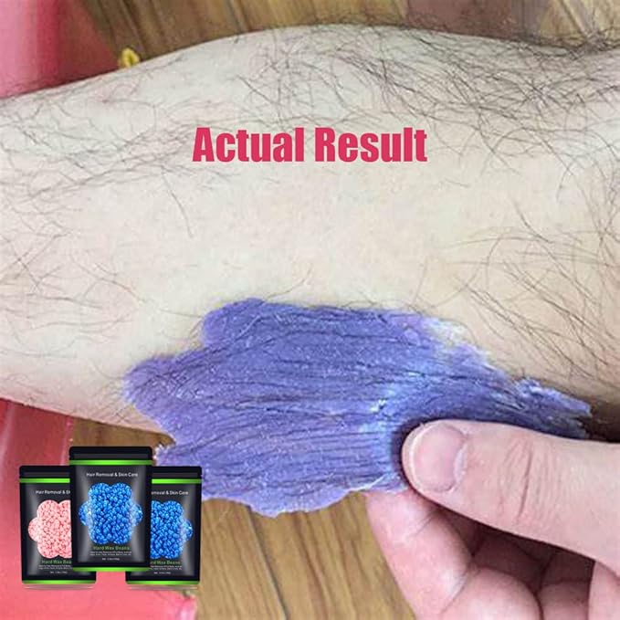 Wax Beads for Hair Removal 10.5 oz (300 g), Auperwel Hard Wax Beads for Sensitive Skin Brazilian, Face, Bikini, Eyebrow, Legs, Painless Waxing Beads for Women Men, 3 packs Wax Kit with 10 Wax Sticks