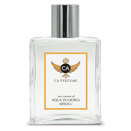 CA Perfume Impression of Aqua Di Giorgi Absolu for Men Woody Aromatic Scent Long Lasting Cologne for Men Signature Scent for Day and Night Wear 3.4 Fl Oz 100ml