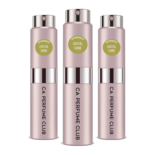 CA Perfume Impression of Cristal Shine for Women Floral Green Scent Long Lasting Perfumes for Women Eau De Parfum Travel Size Refillable Atomizer Spray 0.27 Fl Oz 8ml