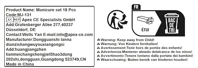 ZIZZON Nail Clippers Manicure Pedicure Set 18 in 1 Nail Grooming Kit with Leather Travel Case(Black/Pink)