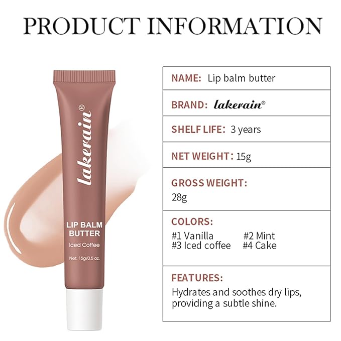 Petansy 4PCS Special Lip Balm - Conditioning Lip Mask and Lip Balm for Instant Moisture,Natural Ingredients Vegan Non-Sticky Lip Glowy Balm，Soothing Lip Care