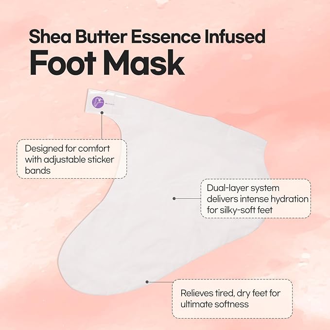 Epielle Moisturizing Hand & Foot Masks for Dry, Rough Skin, Self Care Gifts for Women, Spa Kit, Stocking Stuffers, Thanksgiving Essentials, 6 Moisturizing Gloves & 6 Moisturizing Socks