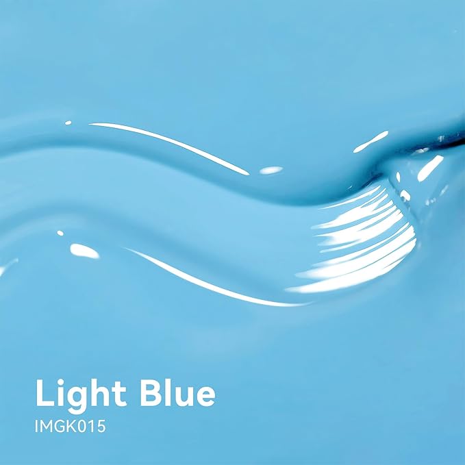 MAYCHAO 15ML Blue Gel Nail Polish 1Pc Light Blue Gel Polish Soak Off UV LED Nail Lamp Curing Needed for Nail Art Manicure Salon DIY at Home, 0.5 OZ