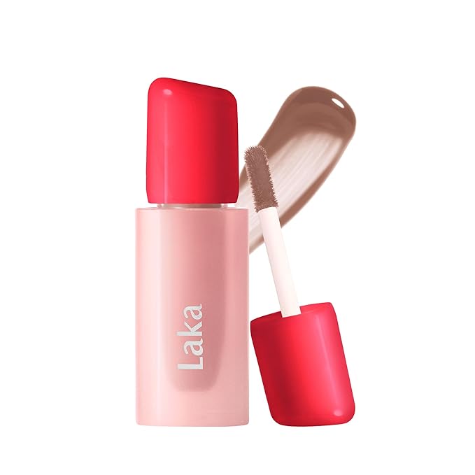 Laka Popping Balloon Lip Stain, 4.5g/0.15oz, Glossy Plumping Lip Tint, Moisturizing, Non-Sticky Texture for All-Day Hydration, Vegan, K-Beauty (#991 Hazy)