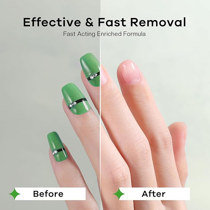 Acetone Nail Polish Remover: Professional Soak off Gel Polish Remover Natural Formula Aloe Vera Essential Oil for Acrylic Dip Powder Nail Supplies for Home Salon(8 Fl.Oz.)