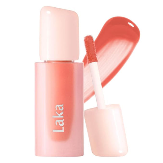 Laka Popping Balloon Lip Stain, 4.5g/0.15oz, Glossy Plumping Lip Tint, Moisturizing, Non-Sticky Texture for All-Day Hydration, Vegan, K-Beauty (#506 Tangy)