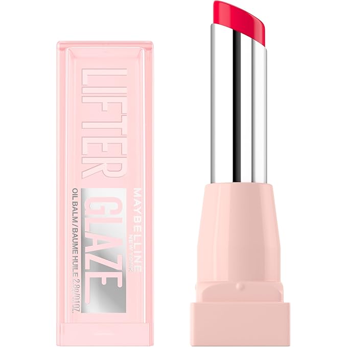 Maybelline Lifter Glaze Oil Balm with Hyaluronic Acid and Hydrating Oil Blend, Lip Balm with 24HRs of Smooth, Moisturizing Shine, Cherry Swirl (Sheer Cherry Red)
