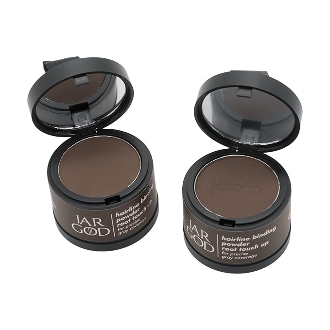 Hairline Powder Instant Gray Coverage Hair Color for Roots and Highlights for Women & Men (0.14 Ounce (Pack of 2), Medium Brown)
