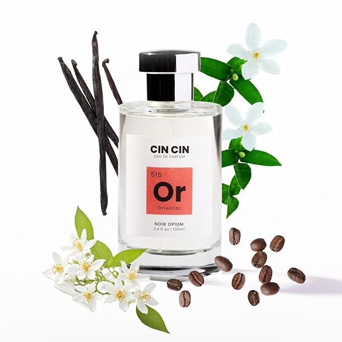 Cin Cin Noir Opium Perfume - Oriental 515 EDP 100ml Inspired by Y. Blk Opium - Paraben-Free, Concentrated, Long Lasting - Coffee, Jasmine, Orange Blossom & Vanilla Eau de Parfum Blend for Women & Men
