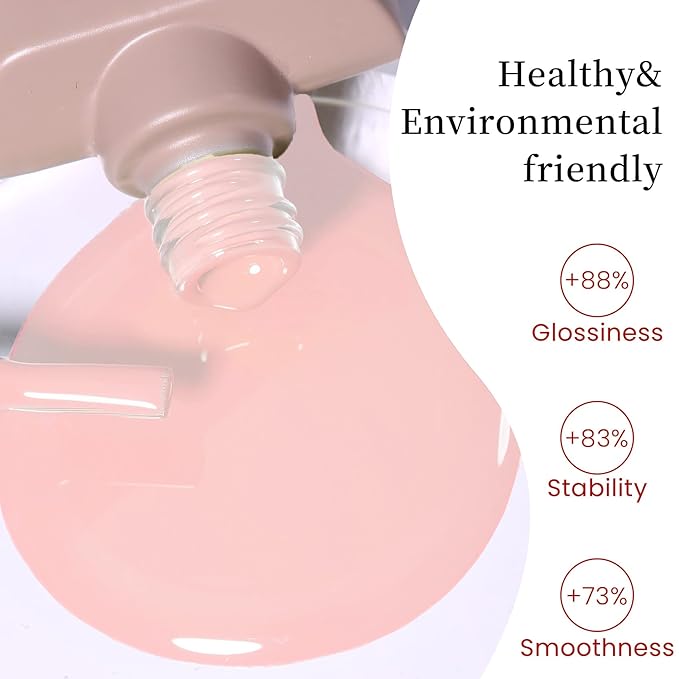 MAYCHAO 15ML Gel Nail Polish 1Pc Pink Gel Polish Soak Off UV LED Nail Polish Nail Art Starter Manicure Salon DIY at Home, 0.5 OZ