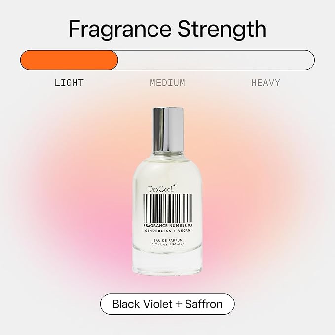 DedCool Eau de Parfum (03 Blonde - 1.7 fl oz) With Notes of Black Violet, Saffron, Perfume for Men and Women, Luxury Fragrance, Long Lasting, with Essential Oils, Non-Toxic, Vegan, Fragrance For All