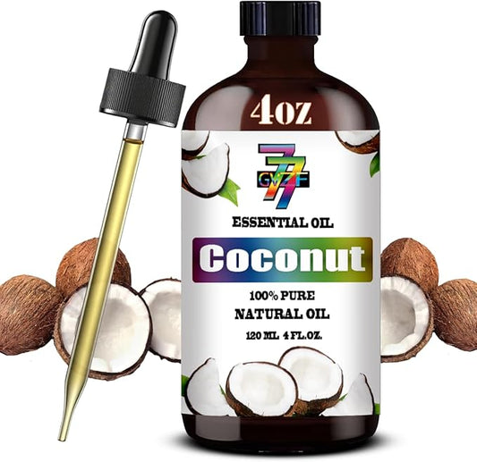 Coconut Essential Oil (4 oz/120 ml) — Coconut Oils for Aromatherapy, diffusers, humidifiers, Home fragrances, DIY Skincare, soap Making, DIY Candle Making, Relaxation, Yoga, and Meditation