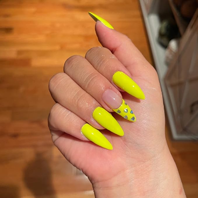 MAYCHAO 15ML Neon Yellow Gel Nail Polish 1Pc Bright Yellow Gel Polish Soak Off UV LED Nail Polish Nail Art Starter Manicure Salon DIY at Home, 0.5 OZ