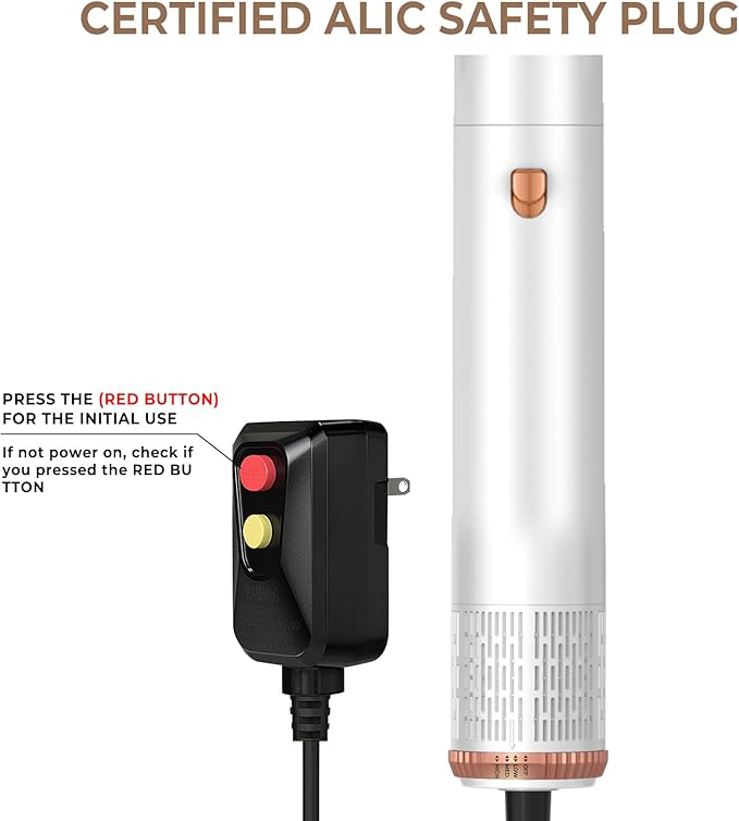 6 in ONE Hair Dryer Brush, Blow Dryer Curling Wand Hair Styling Tools Set, Ionic Hot Air Massage Oval Blowout Hair Dryer, Left&Right Hair Styler 100-120V