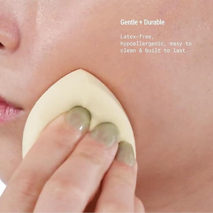 JUNO & Co. Microfiber Makeup Sponge, Dual Layer Technology for Full Coverage Flawless Makeup Blender for Foundation, Powder and Cream (Cloud)