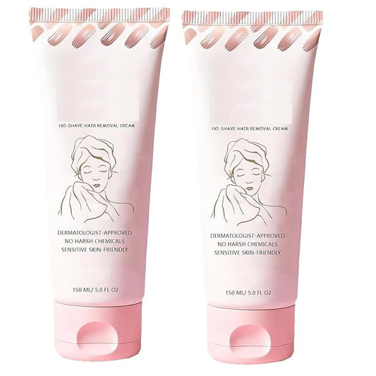 2PCS No Shave Hair Removal Cream, 10.58 Fl Oz, Suitable for Sensitive Skin, Fast and Gentle, Moisturizes and Nurtures Skin, Leaving it Soft and Protected after Hair Removal